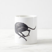 Schwarze Windhund-Hundekunst-Tasse Kaffeetasse (Mittel)