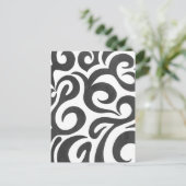 Schwarze Wirbel (1) Postkarte (Stehend Vorderseite)