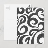 Schwarze Wirbel (1) Postkarte (Vorne/Hinten)