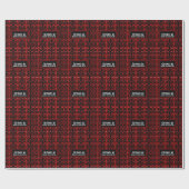 Schwarze Wirbel (rot) Geschenkpapier (Flach)