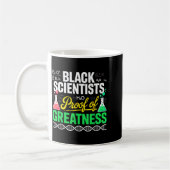 Schwarze Wissenschaftler Beweis der Größe Schwarze Kaffeetasse (Links)