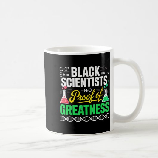 Schwarze Wissenschaftler Beweis der Größe Schwarze Kaffeetasse (Rechts)