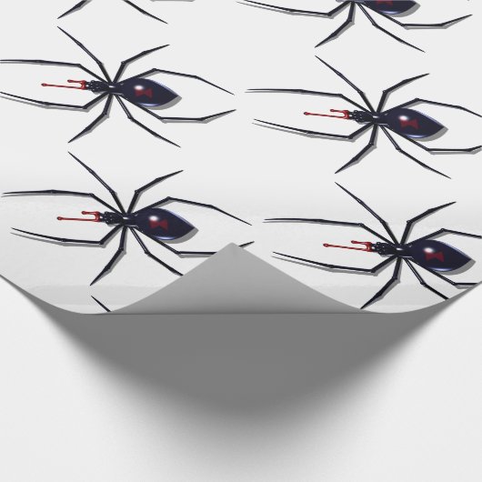 Schwarze Witwe Geschenkpapier (Ecke)