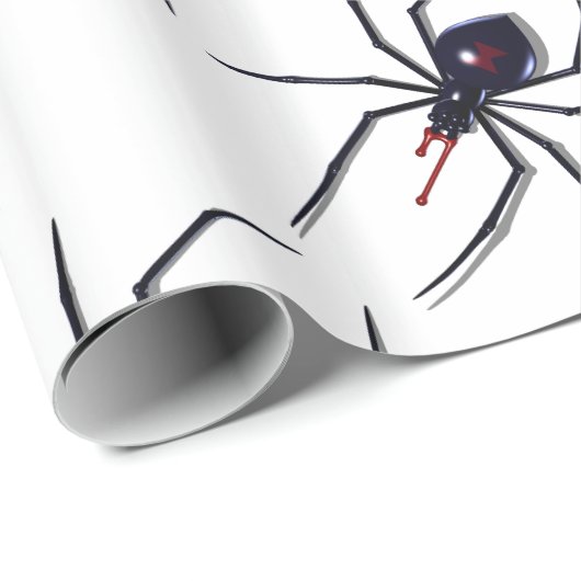 Schwarze Witwe Geschenkpapier (Rolleneckpunkt)