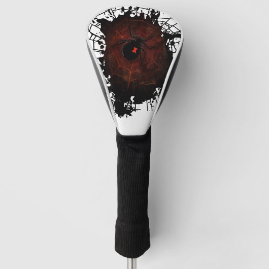 Schwarze Witwe Golf Headcover (Vorderseite)