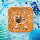 Schwarze Witwe im Spider Web Pappteller (Party)