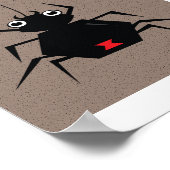 Schwarze Witwe Minimal Illustration Poster für Kin (Ecke)