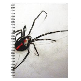 Schwarze Witwe Notizblock