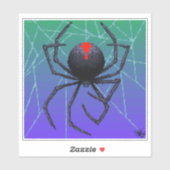 Schwarze Witwe Pixel Aufkleber (Blatt)