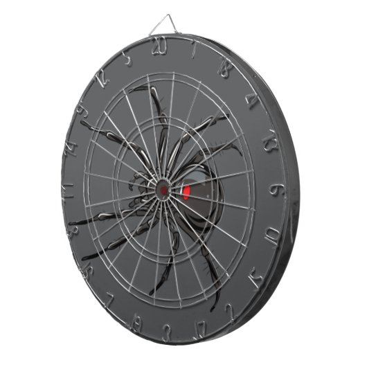 Schwarze Witwe Spider Originelle Zeichnend Kunst Dartscheibe (Vorderseite rechts)