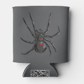 Schwarze Witwe Spider Originelle Zeichnend Kunst Dosenkühler (Vorderseite)