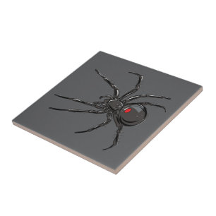Schwarze Witwe Spider Originelle Zeichnend Kunst Fliese