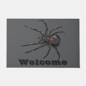 Schwarze Witwe Spider Originelle Zeichnend Kunst Fußmatte (Vorderseite)
