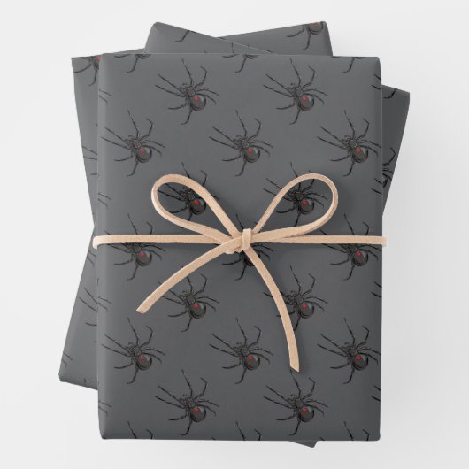 Schwarze Witwe Spider Originelle Zeichnend Kunst Geschenkpapier Set (Beispiel)