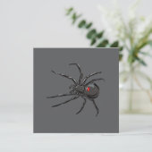 Schwarze Witwe Spider Originelle Zeichnend Kunst Karte (Stehend Vorderseite)