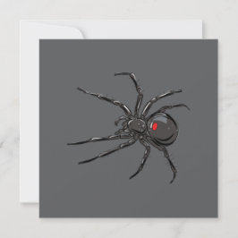 Schwarze Witwe Spider Originelle Zeichnend Kunst Karte