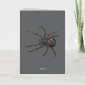 Schwarze Witwe Spider Originelle Zeichnend Kunst Karte (Rückseite)