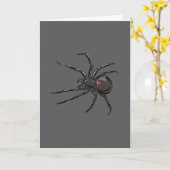 Schwarze Witwe Spider Originelle Zeichnend Kunst Karte (Gelbe Blume)