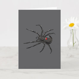 Schwarze Witwe Spider Originelle Zeichnend Kunst Karte