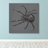 Schwarze Witwe Spider Originelle Zeichnend Kunst Leinwanddruck (Insitu (Holzboden))