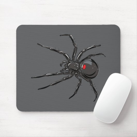Schwarze Witwe Spider Originelle Zeichnend Kunst Mousepad (Mit Mouse)