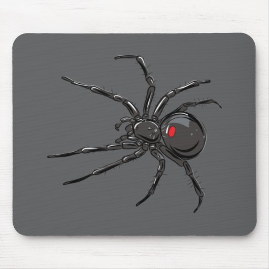 Schwarze Witwe Spider Originelle Zeichnend Kunst Mousepad (Vorne)