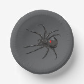 Schwarze Witwe Spider Originelle Zeichnend Kunst Pappteller (Vorderseite)