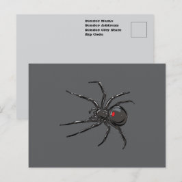 Schwarze Witwe Spider Originelle Zeichnend Kunst Postkarte