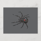 Schwarze Witwe Spider Originelle Zeichnend Kunst Postkarte (Vorderseite)