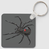 Schwarze Witwe Spider Originelle Zeichnend Kunst Schlüsselanhänger (Rückseite)
