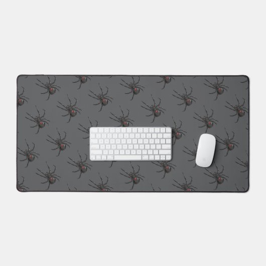 Schwarze Witwe Spider Originelle Zeichnend Kunst Schreibtischunterlage (Tastatur & Maus)