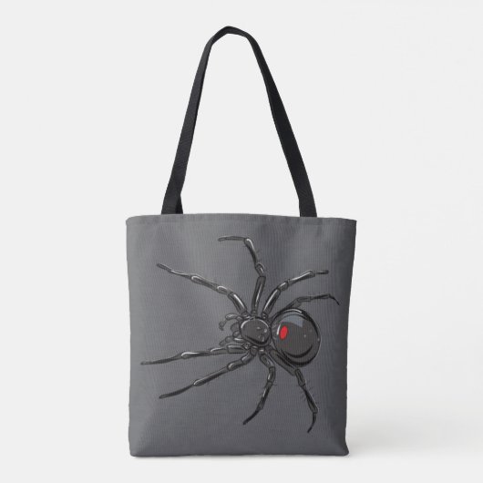 Schwarze Witwe Spider Originelle Zeichnend Kunst Tasche (Rückseite)