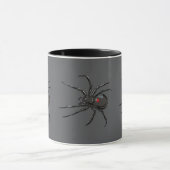 Schwarze Witwe Spider Originelle Zeichnend Kunst Tasse (Zentrum)
