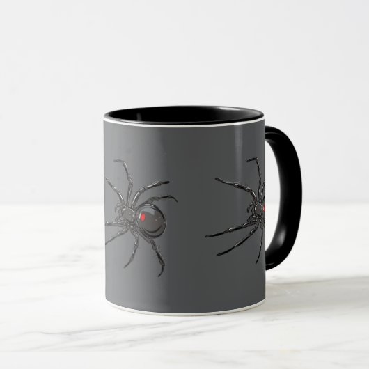 Schwarze Witwe Spider Originelle Zeichnend Kunst Tasse (VorderseiteRechts)