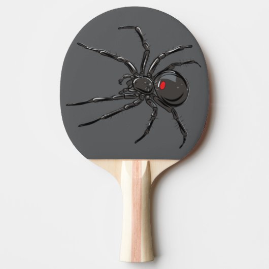 Schwarze Witwe Spider Originelle Zeichnend Kunst Tischtennis Schläger (Vorderseite)