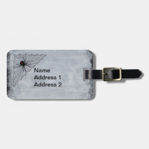 Schwarze Witwe Spider Red Hourglass-Marke im Web Gepäckanhänger