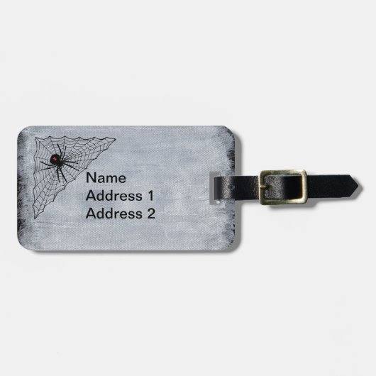Schwarze Witwe Spider Red Hourglass-Marke im Web Gepäckanhänger (Vorderseite horizontal)