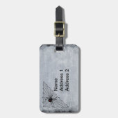 Schwarze Witwe Spider Red Hourglass-Marke im Web Gepäckanhänger (Vorderseite vertikal)