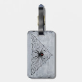 Schwarze Witwe Spider Red Hourglass-Marke im Web Gepäckanhänger (Rückseite vertikal)