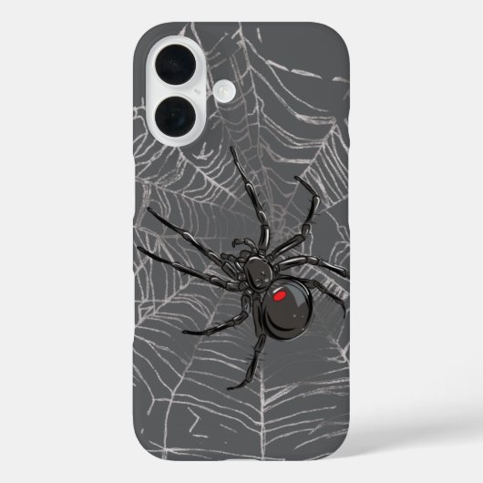 Schwarze Witwe Spiderweb Zeichnend Kunst Case-Mate iPhone Hülle (Rückseite)