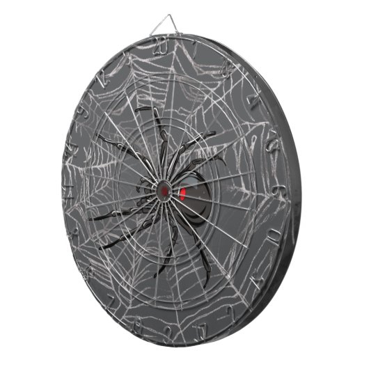 Schwarze Witwe Spiderweb Zeichnend Kunst Dartscheibe (Vorderseite rechts)