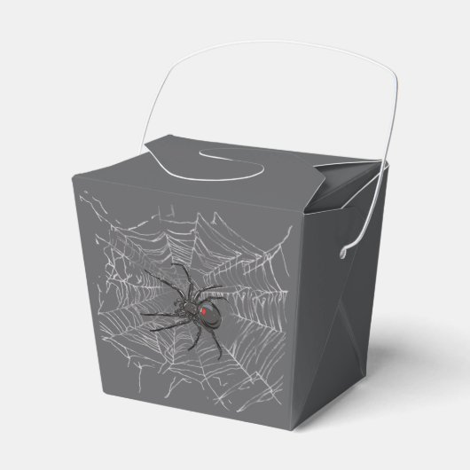 Schwarze Witwe Spiderweb Zeichnend Kunst Geschenkschachtel (Vorderseite)