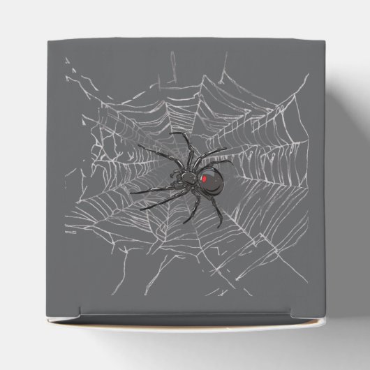 Schwarze Witwe Spiderweb Zeichnend Kunst Geschenkschachtel (Oben)