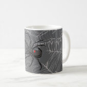 Schwarze Witwe Spiderweb Zeichnend Kunst Kaffeetasse (VorderseiteRechts)