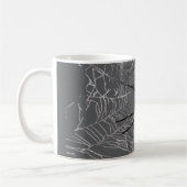 Schwarze Witwe Spiderweb Zeichnend Kunst Kaffeetasse (Links)
