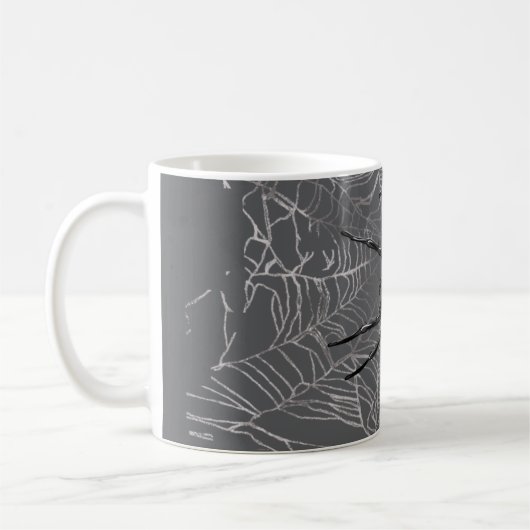 Schwarze Witwe Spiderweb Zeichnend Kunst Kaffeetasse (Links)