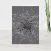 Schwarze Witwe Spiderweb Zeichnend Kunst Karte (Vorderseite)
