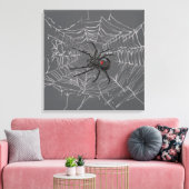 Schwarze Witwe Spiderweb Zeichnend Kunst Leinwanddruck (Insitu (Wohnzimmer))