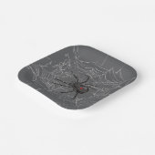 Schwarze Witwe Spiderweb Zeichnend Kunst Pappteller (Gewinkelt)