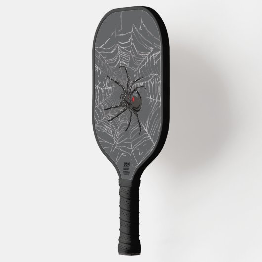 Schwarze Witwe Spiderweb Zeichnend Kunst Pickleball Schläger (Links)